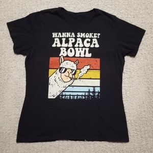 ***Vintage Tee*** Wanna Smoke Alpaca Bowl